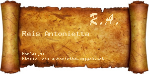 Reis Antonietta névjegykártya